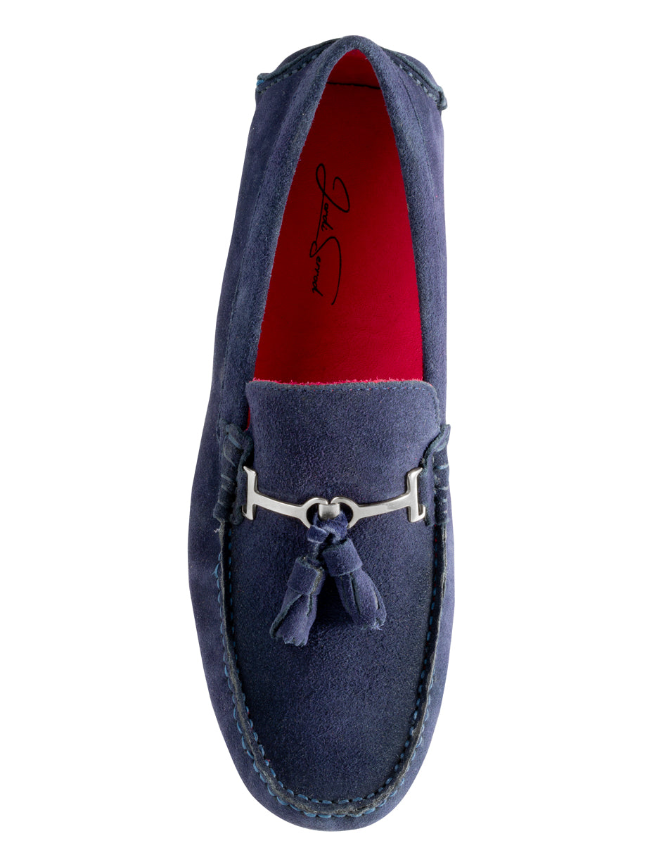 Zapato de Gamuza para Caballero Driver color Azul