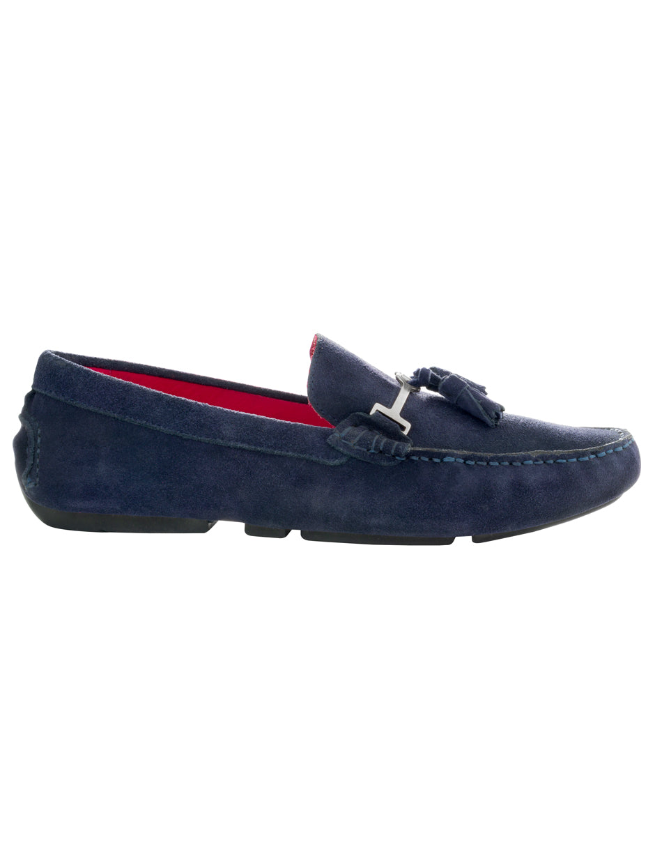 Zapato de Gamuza para Caballero Driver color Azul