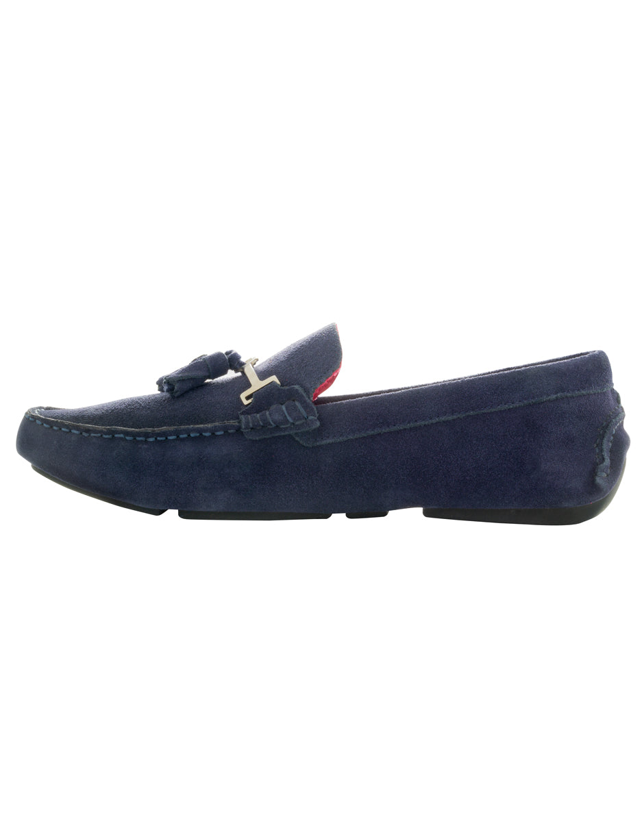 Zapato de Gamuza para Caballero Driver color Azul