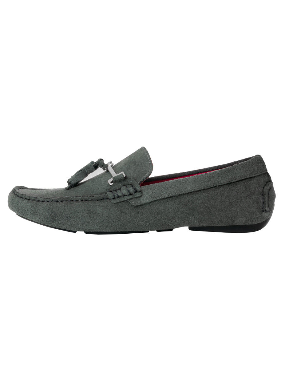 Zapato de Gamuza para Caballero Driver color Gris