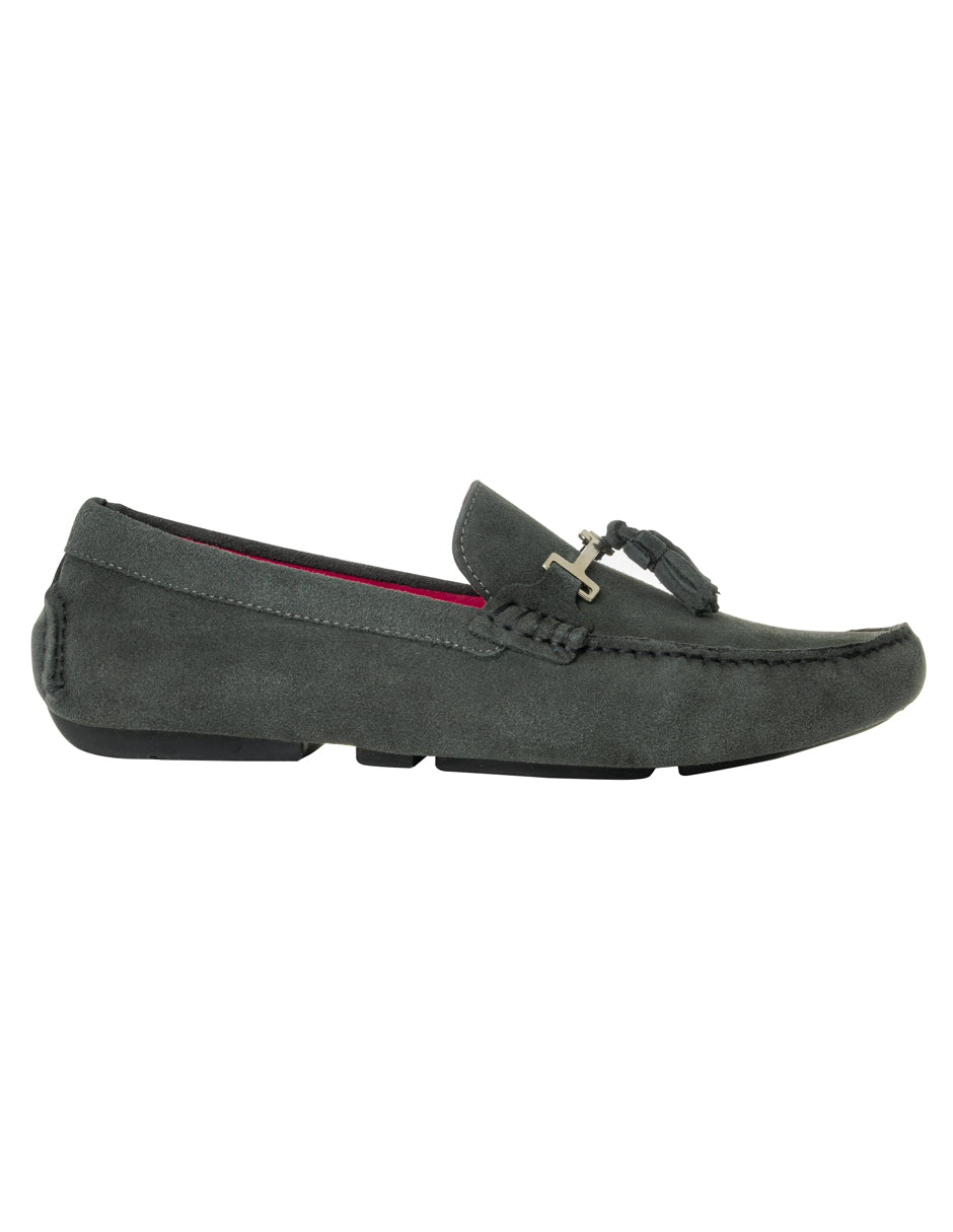 Zapato de Gamuza para Caballero Driver color Gris