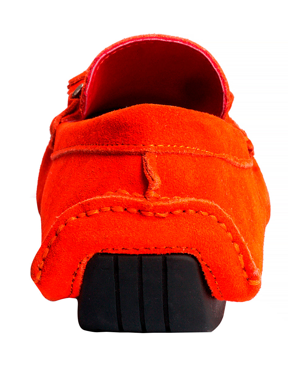 Zapato de Gamuza para Caballero Driver color Naranja